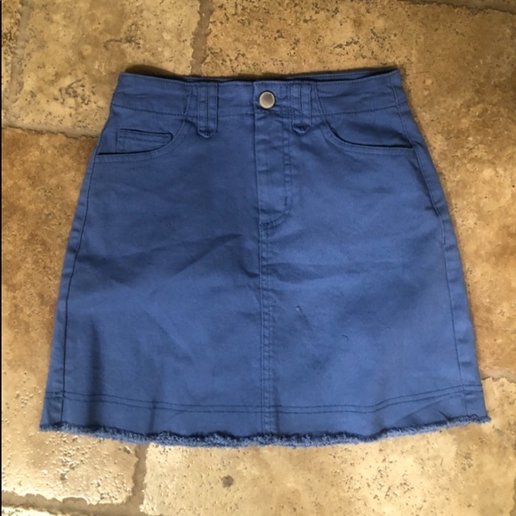 Indigo Blue Mini Skirt - Picture 2 of 3